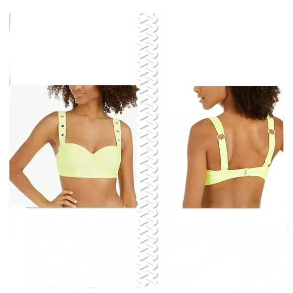 DKNY CITRUS Grommet-Strap Underwire Bikini Swim Top Size XL - Picture 1 of 7